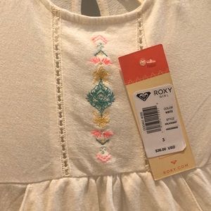 NWT Roxy Girl Cream Long Sleeve Dress